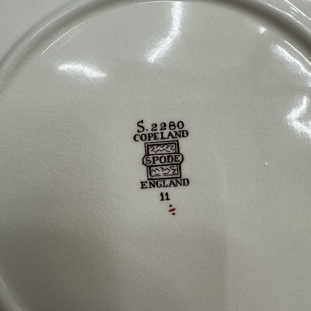 3 Copeland Spode Alden J Price Embossed Daisy Border Fruit Flower #9-11 Plates - Picture 12 of 15